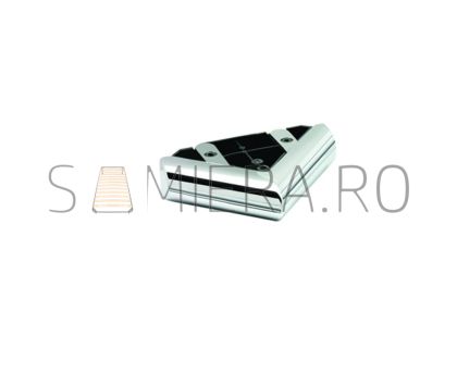 Set 4 Picioruse KA100-01, 14*14*4cm, plastic, crom