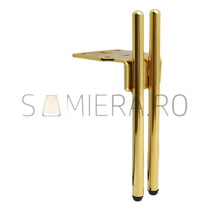 Piciorus metalic D023-B-15G, H=15cm, Auriu