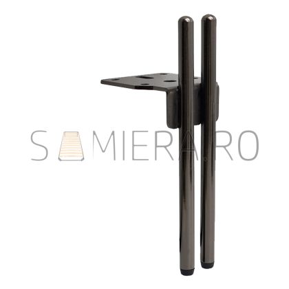 Piciorus metalic D023-B-15B, H=15cm, Negru Mat
