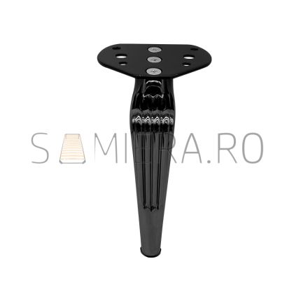 Picioruse metalic B049-A,  H=160mm, Negru Mat