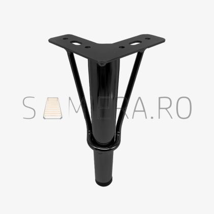 Picioruse metalic C013,  H=150mm, Negru