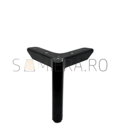 Piciorus metalic B038, Negru Mat