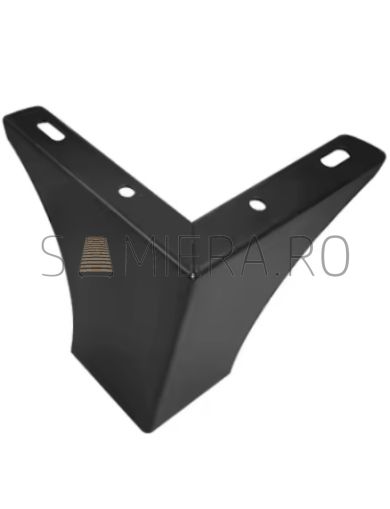 Piciorus metalic H001-10B, H=10cm, Negru Mat