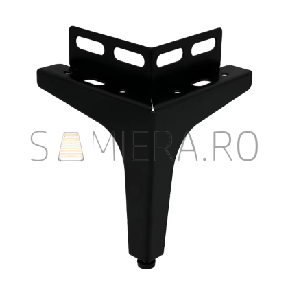 Piciorus metalic B017-13B, H=13cm, Negru Mat