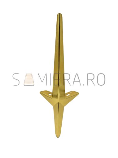Piciorus metalic D001-15G, H=15cm, Auriu