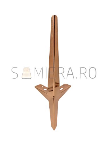 Piciorus metalic D001-15RG, H=15cm, Roz-Auriu