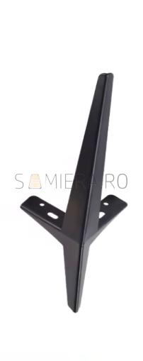 Piciorus metalic D001-15B, H=15cm, Negru Mat