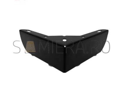 Piciorus metalic H001-6B, H=6cm, Negru Mat