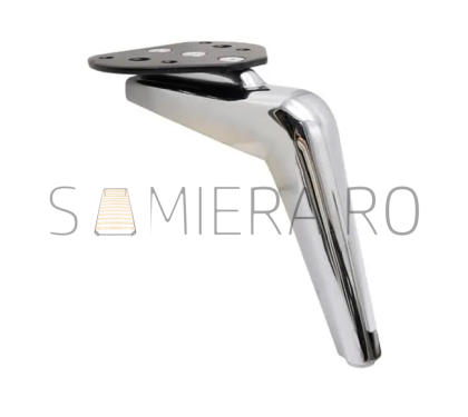 Picioruse metalic B049-C,  H=160mm, Argintiu