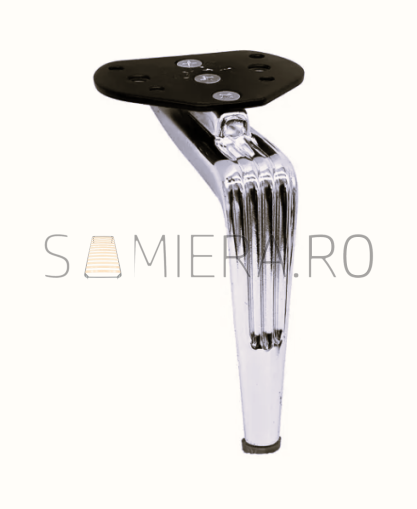Picioruse metalic B049-A,  H=160mm, Argintiu
