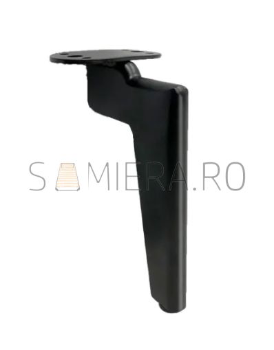 Piciorus metalic B002-15B, H=15cm, Negru