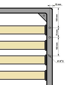 Somiera Metalica Standard pentru o persoana 200 cm