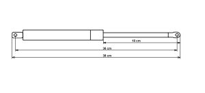 Set 2 pistoane pneumatice pentru sistem de rabatare somiera