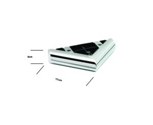 Set 4 Picioruse KA101-01, 17*17*4cm, plastic, crom