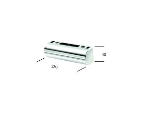 Set 4 Picioruse VA220-01, 12*4cm, plastic, crom