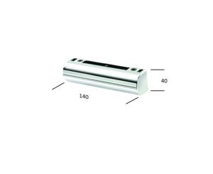 Set 4 Picioruse VA221-01, 14*4cm, plastic, crom