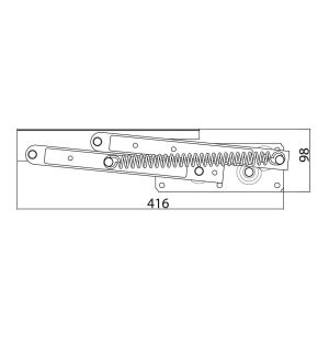 Mecanism extensie masa laptop cu arc