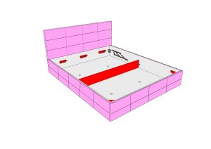 Somiera Metalica Lux pentru 2 persoane 200 cm