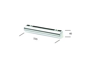 Set 4 Picioruse VA222-01, 22*4cm, plastic, crom