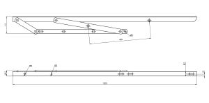Sistem de rabatare somiera, brat 120cm