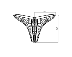 Set 4 Picioruse VA703-136, 18*18*14cm, plastic, crem/aur