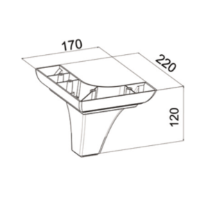 Set 4 Picioruse VA452-02, 22*17*12 cm, plastic, nuc