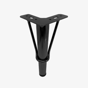 Picioruse metalic C013,  H=150mm, Negru