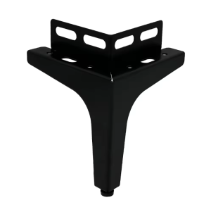 Piciorus metalic B017-13B, H=13cm, Negru Mat