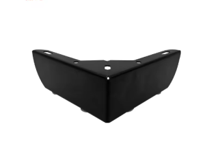 Piciorus metalic H001-6B, H=6cm, Negru Mat