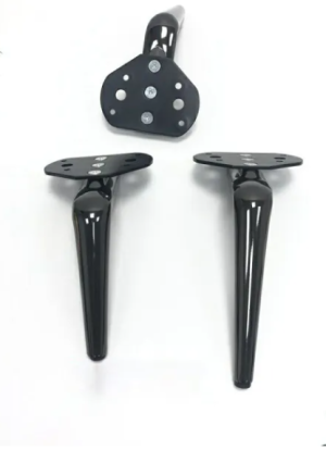 Picioruse metalic B049-C,  H=160mm, Negru