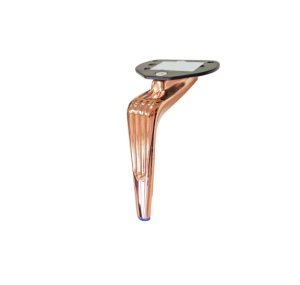 Picioruse metalic B049-A,  H=160mm, Roz-Auriu