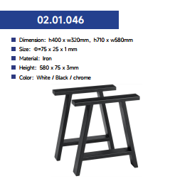 Set Picior Masa   VC 046-710x780 mm