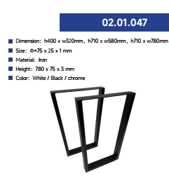 Set Picior Masa   VC 047-710x580 mm