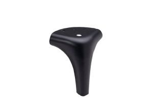 Piciorus metalic B005-12B, H=12cm, Negru Mat